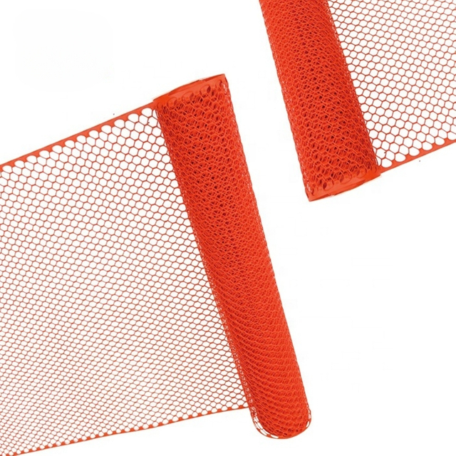 1X30m heavy duty rigid HDPE orange safety barrier mesh hexagonal shape net for warning of danger