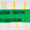 30CM high strength visible underground warning mesh with warning tape plastic net for pipeline cables protection 